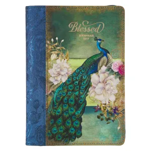 Blessed Faux Leather Journal with Zipper