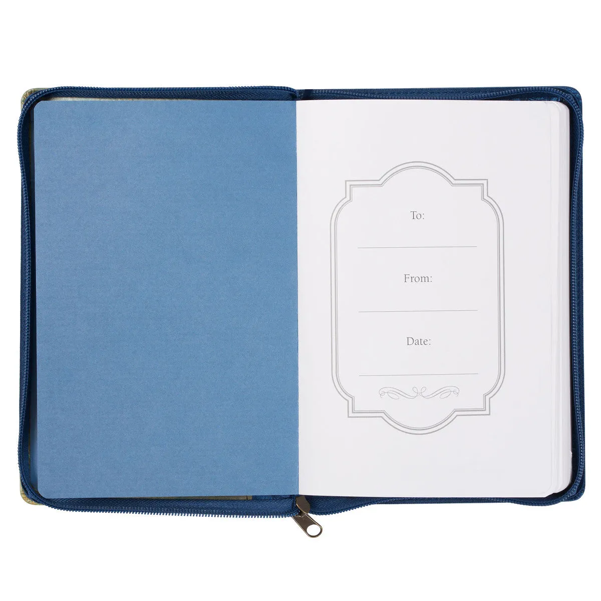 Blessed Faux Leather Journal with Zipper