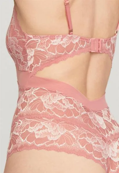 Blushing Tanga Bodysuit - Rose Clay/Blush -
