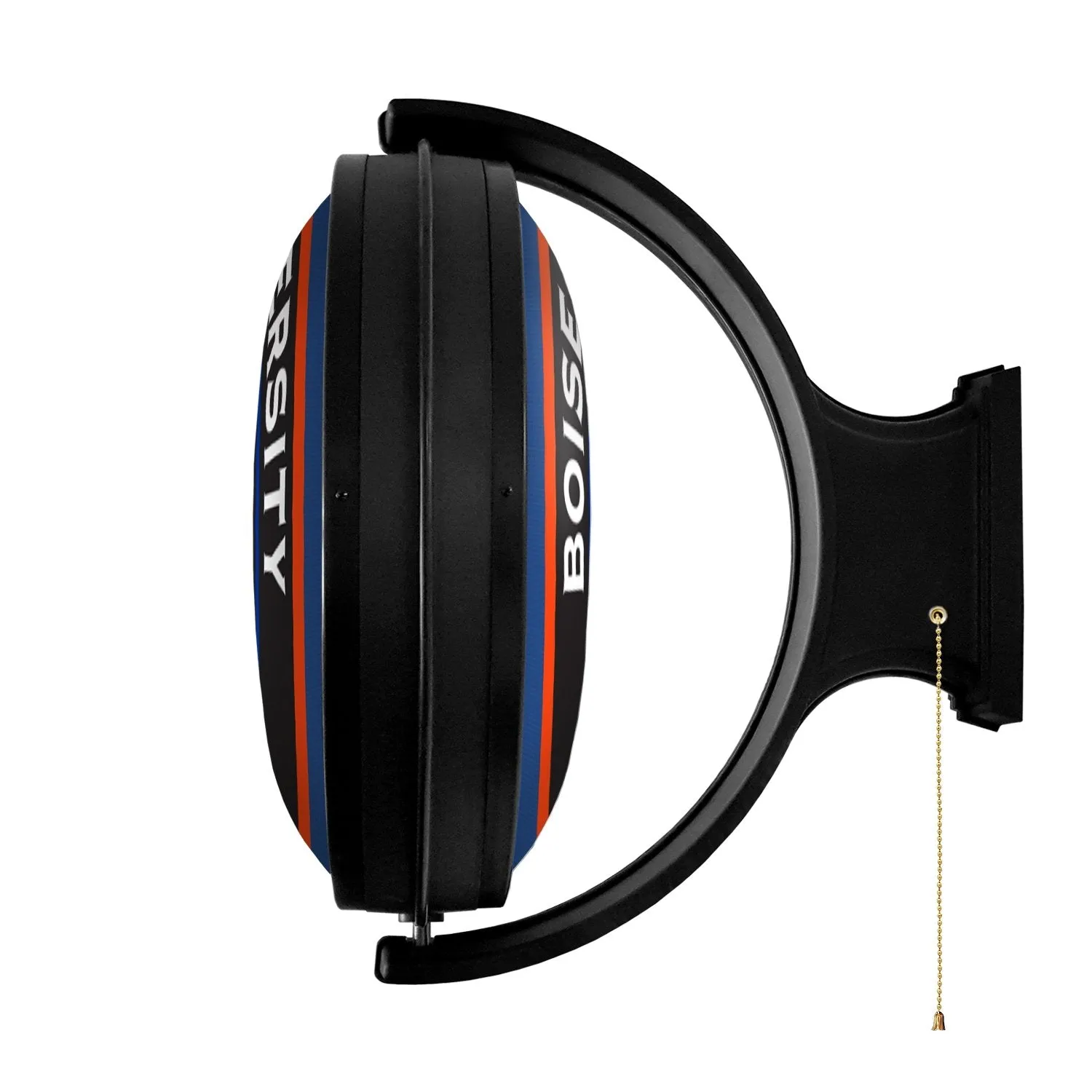Boise State Broncos: Black - Original Round Rotating Lighted Wall Sign