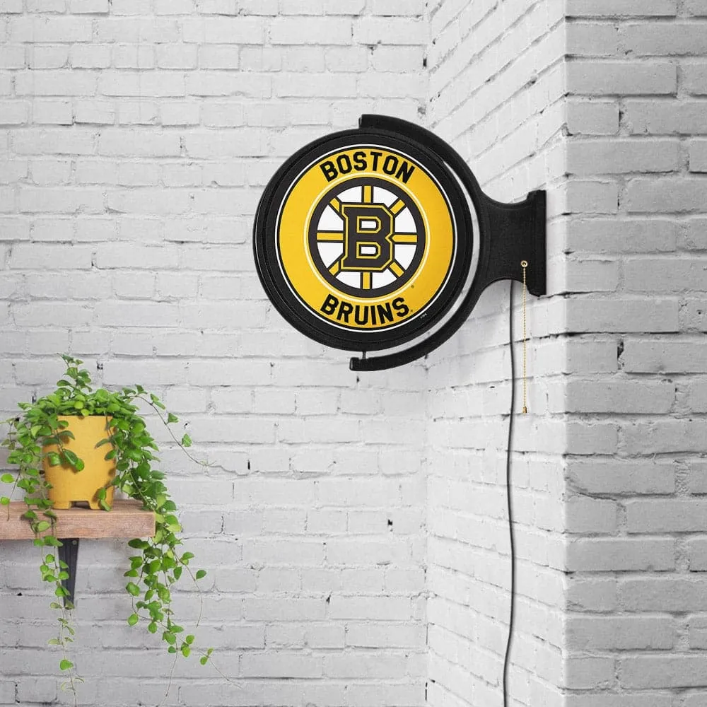 Boston Bruins: Original Round Rotating Lighted Wall Sign