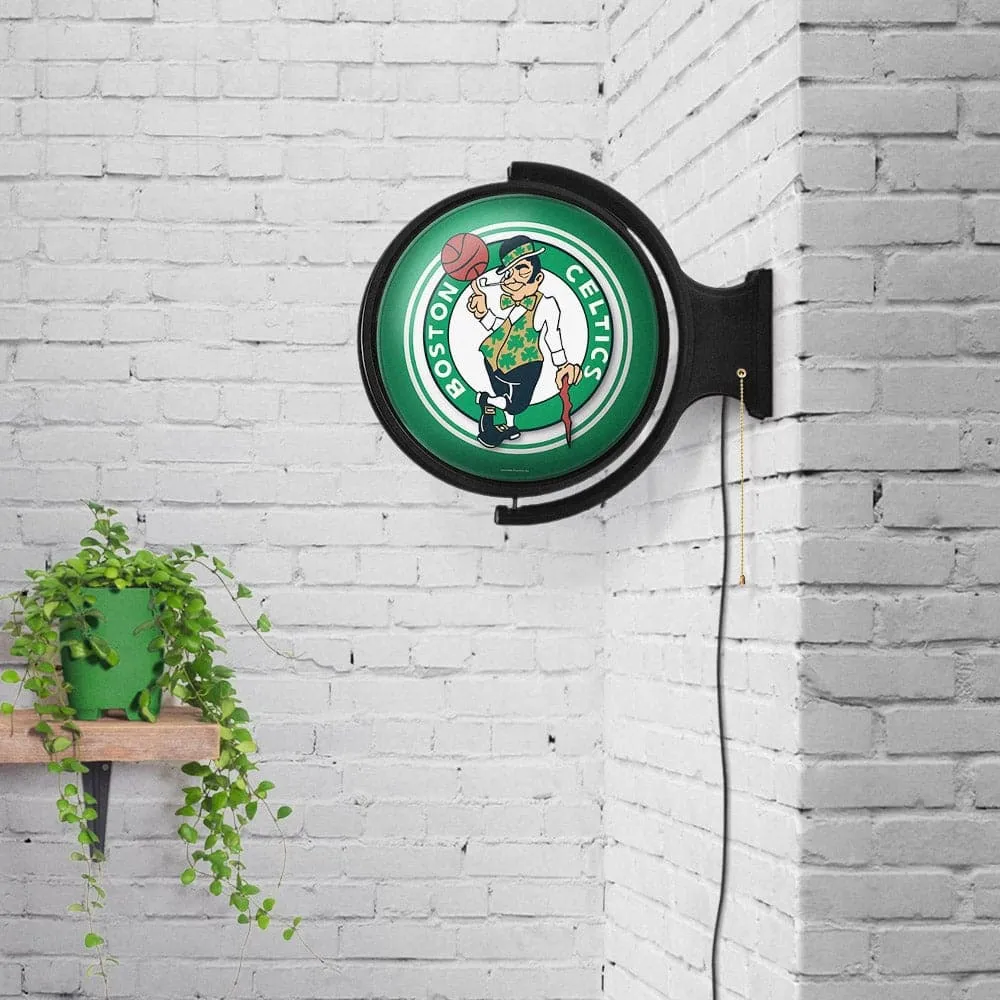 Boston Celtics: Original Round Rotating Lighted Wall Sign