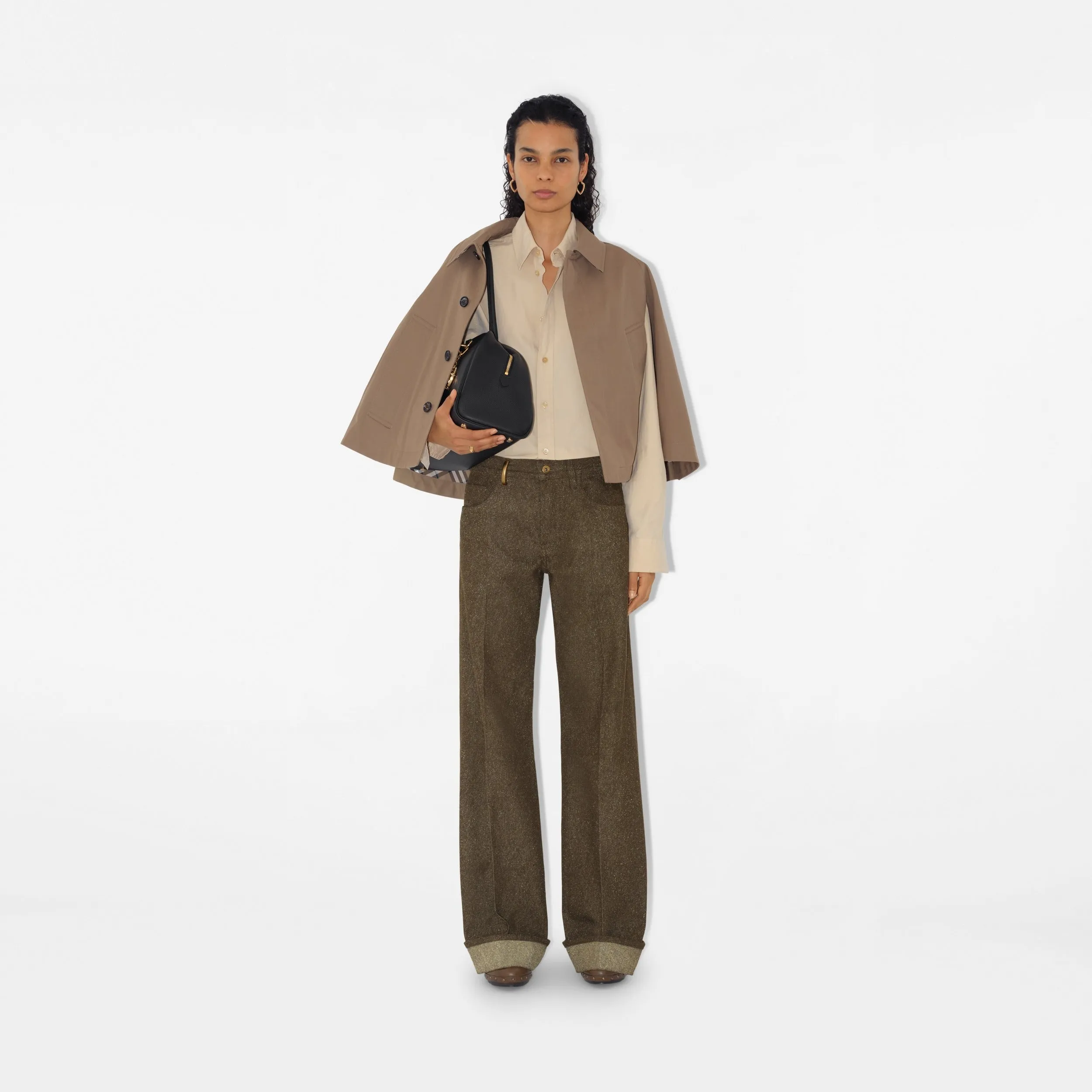 Burberry Cotton Blend Cape in Trail