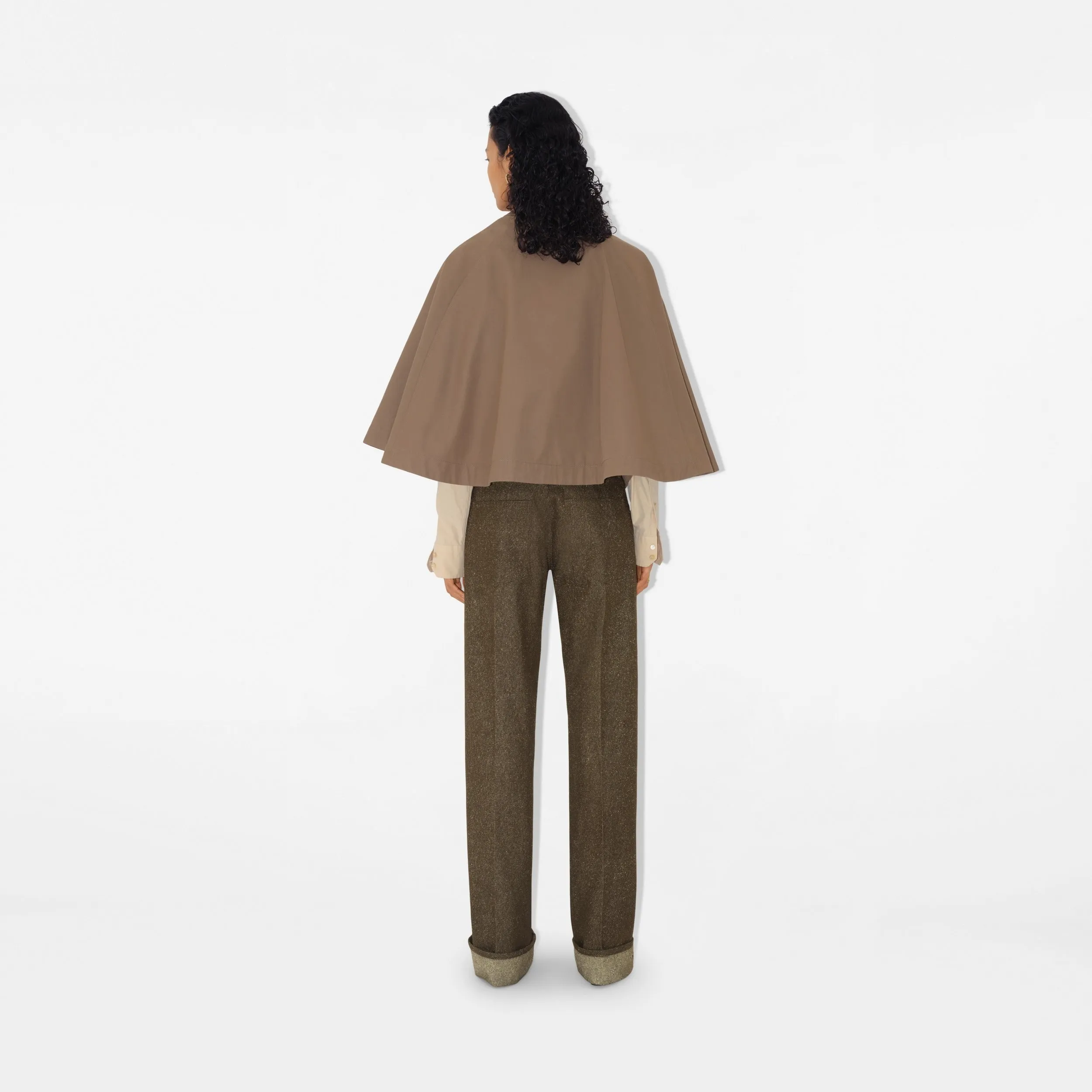 Burberry Cotton Blend Cape in Trail