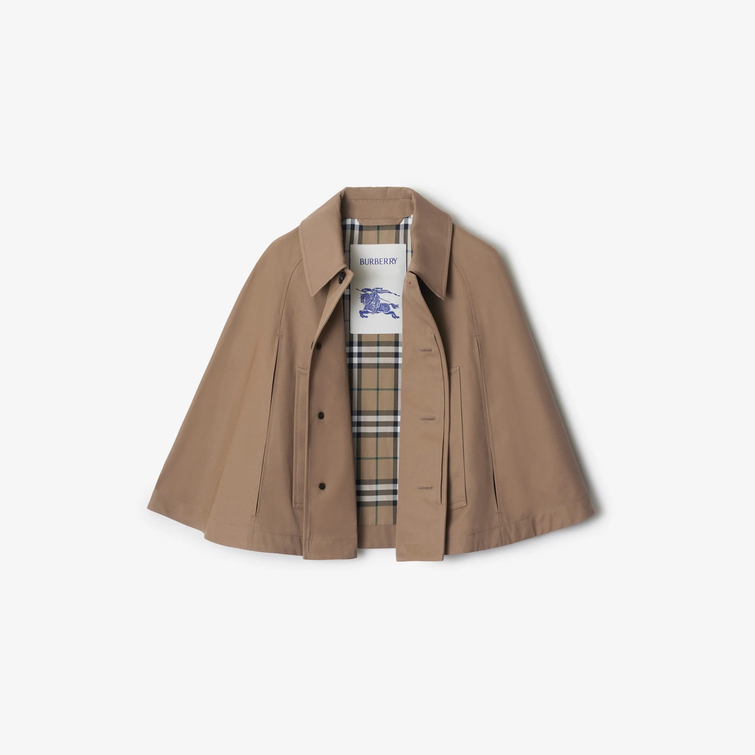 Burberry Cotton Blend Cape in Trail