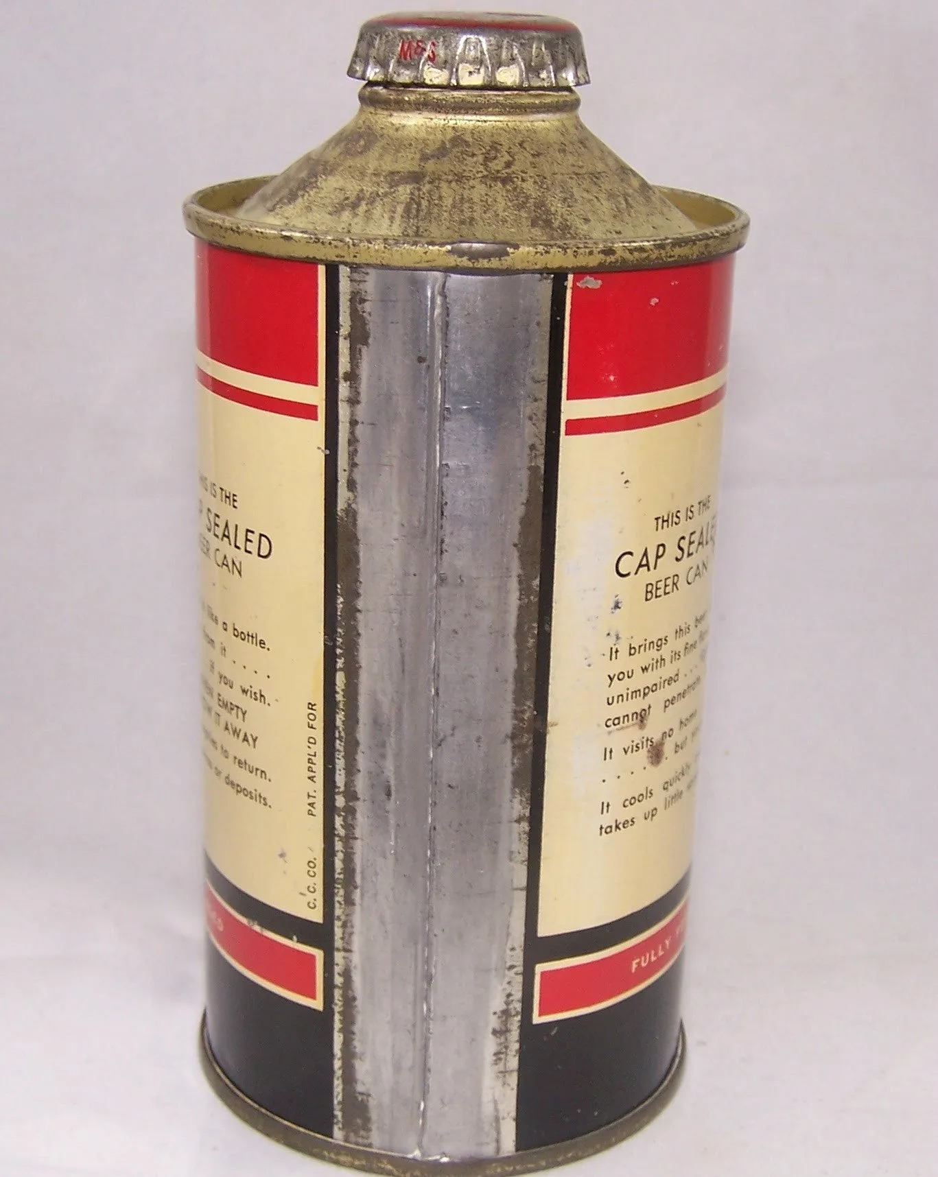 Burger Beer (Concave Bottom) USBC 155-23, Grade 1/1-Sold 4/5/17