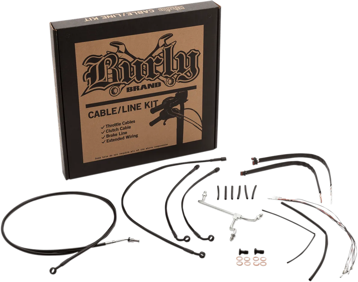 Burly Brand B30-1183 Handlebar Cable/Line Install Kit - Black