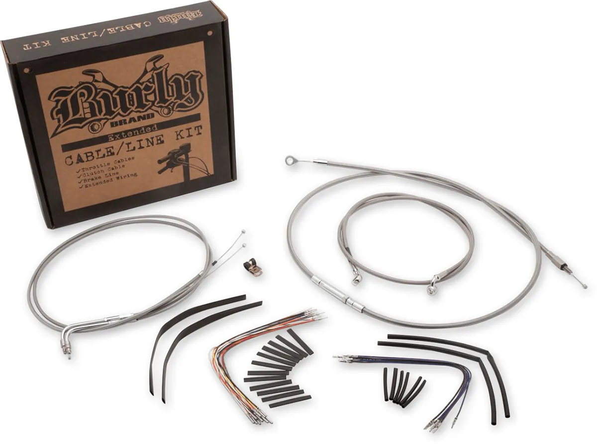Burly Brand B30-1183 Handlebar Cable/Line Install Kit - Black