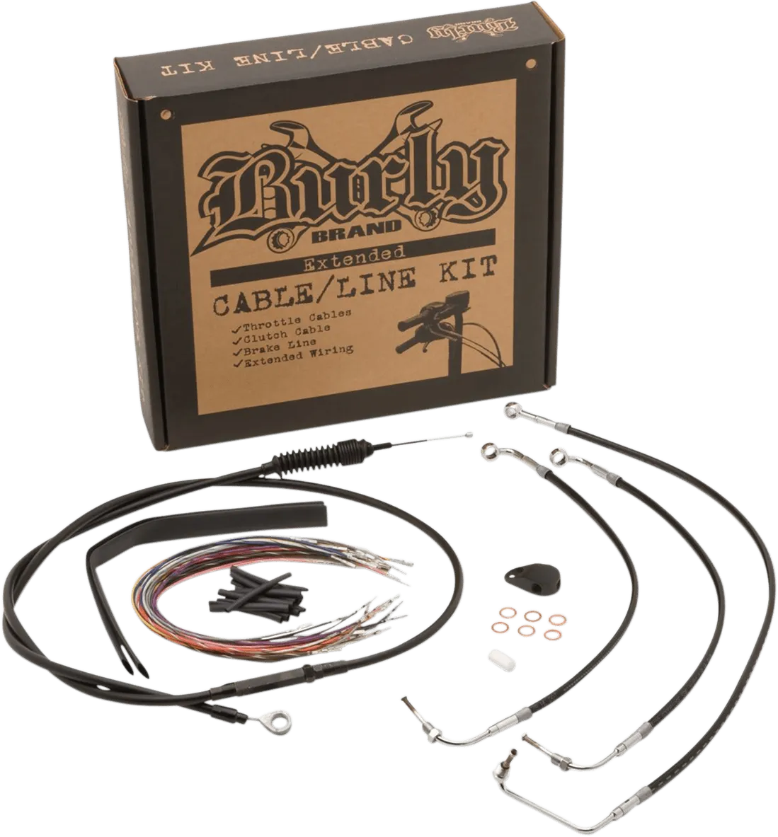 Burly Brand B30-1239 Handlebar Cable/Line Install Kit - Black