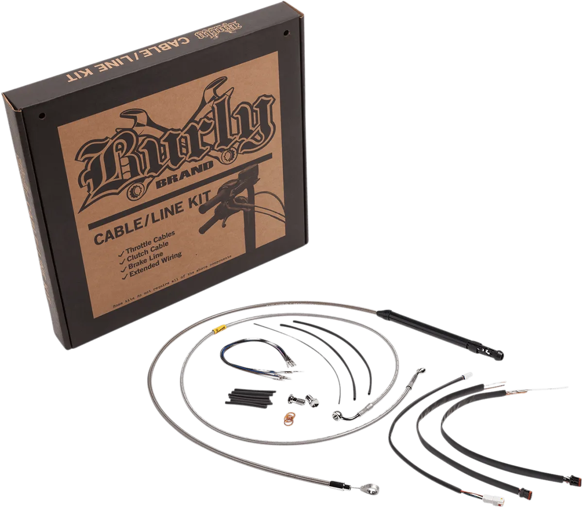Burly Brand B30-1247 Handlebar Cable/Line Install Kits - Black