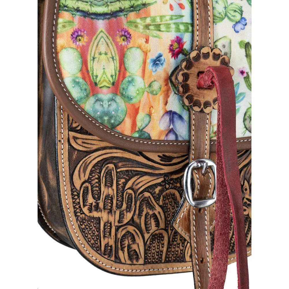 CACTUS LEATHER SADDLE BAG