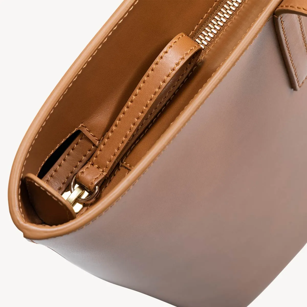 Calfskin Zippered Tote