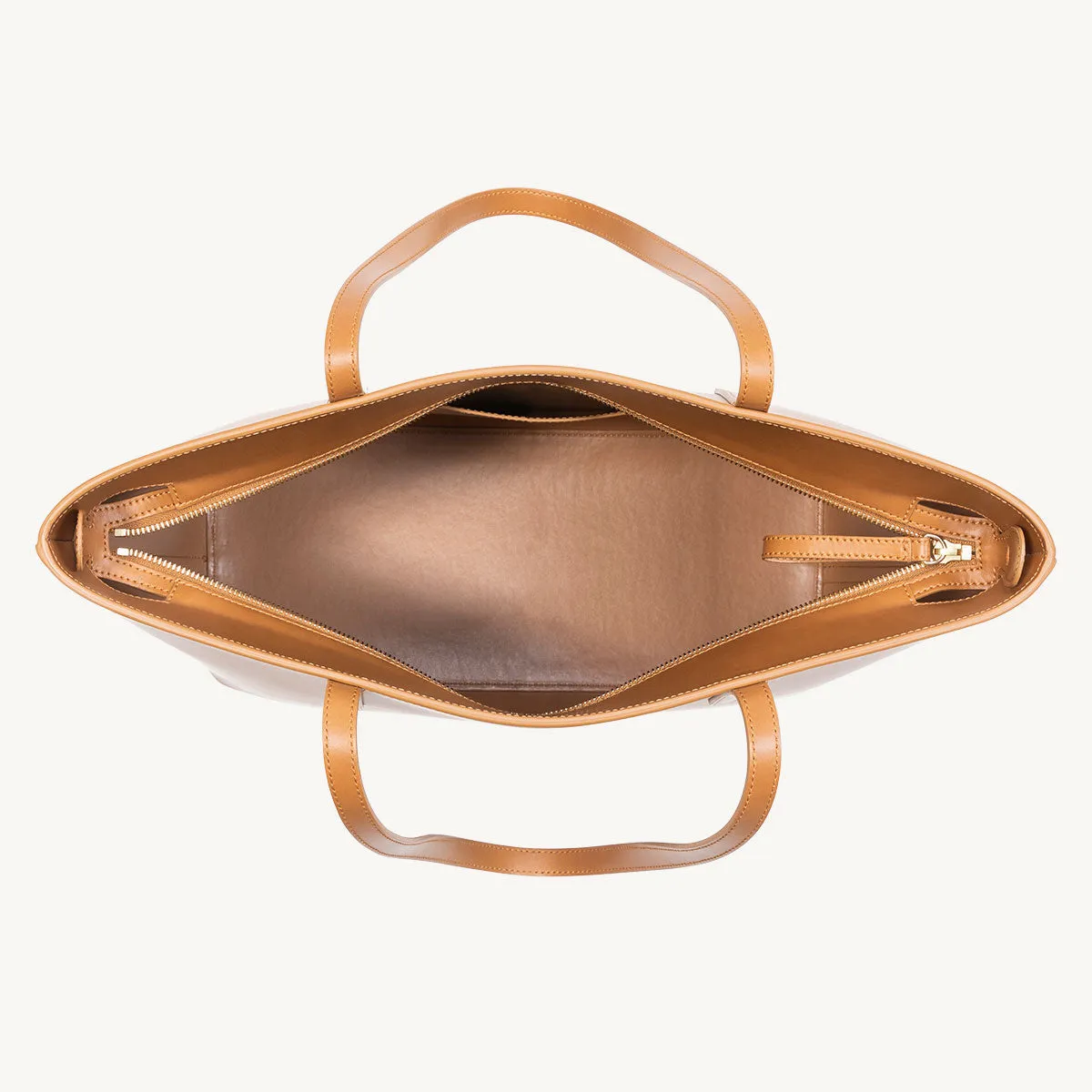 Calfskin Zippered Tote
