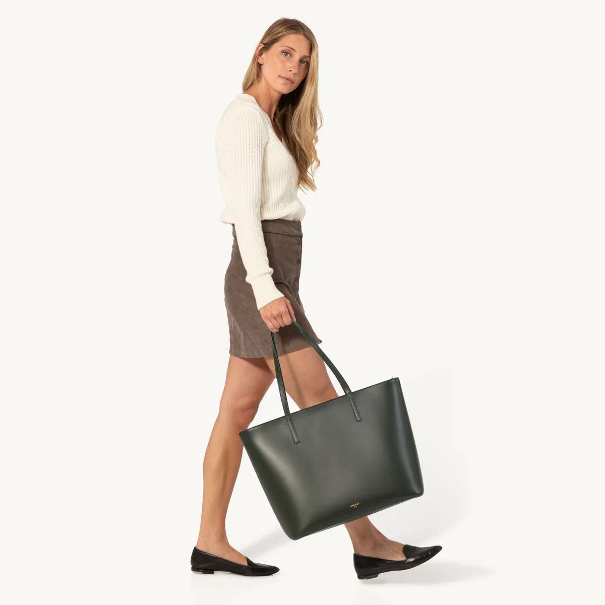 Calfskin Zippered Tote