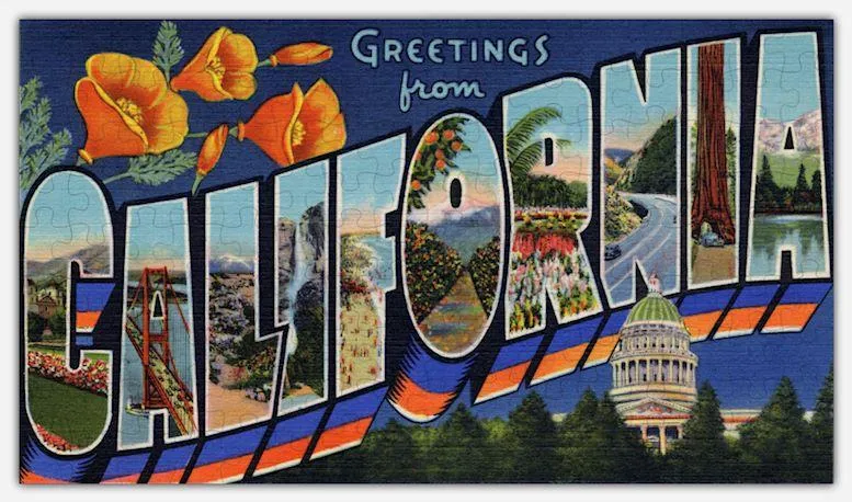 California State Wooden Jigsaw Puzzle- 3 Options