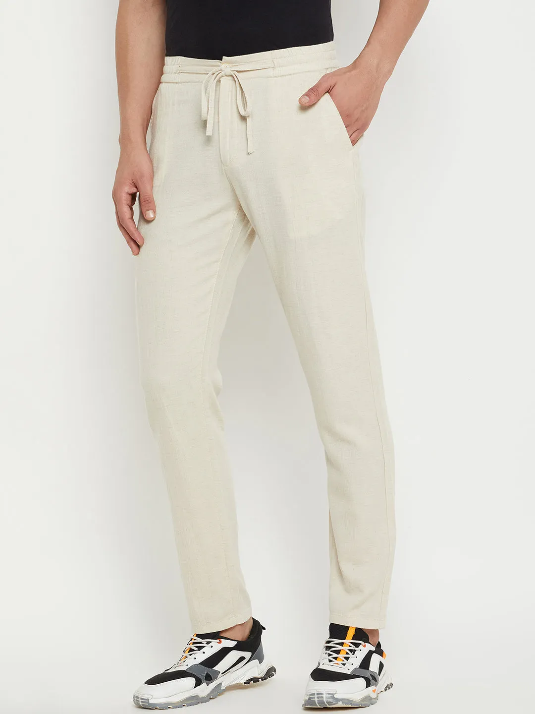 Camla Beige Bottom For Men
