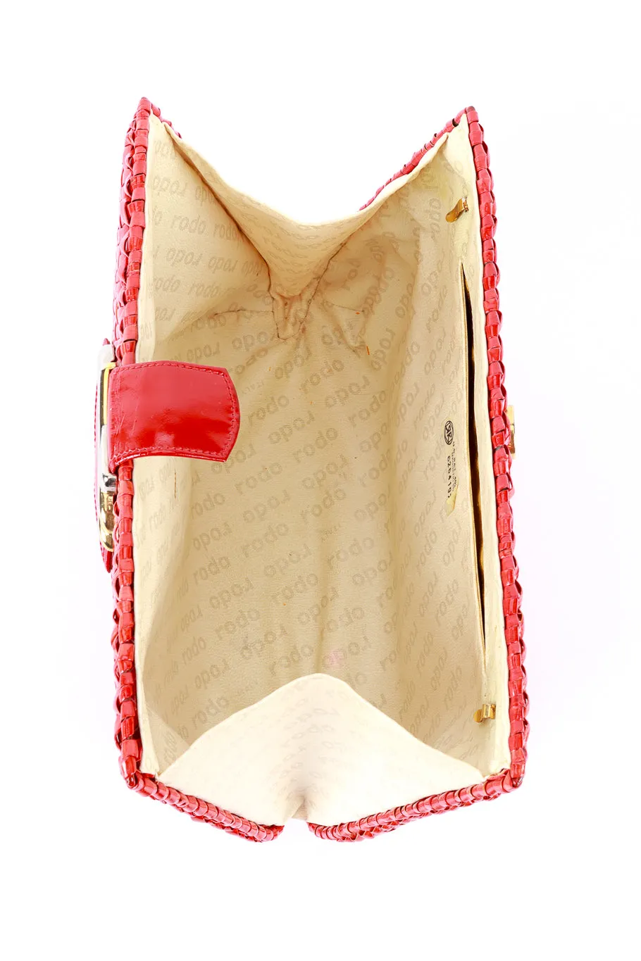Candy Apple Wicker Clutch