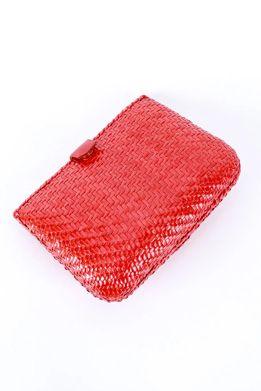 Candy Apple Wicker Clutch