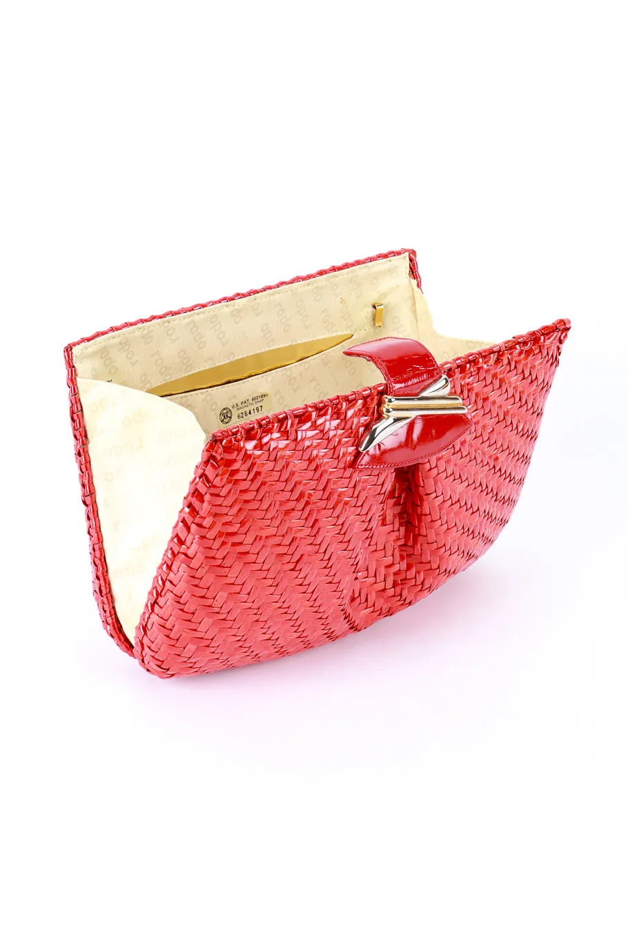 Candy Apple Wicker Clutch