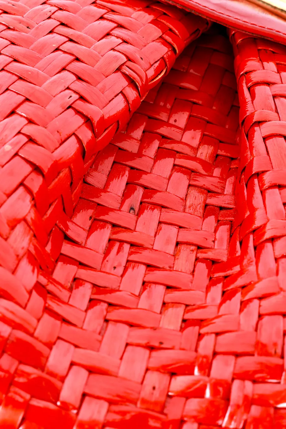 Candy Apple Wicker Clutch