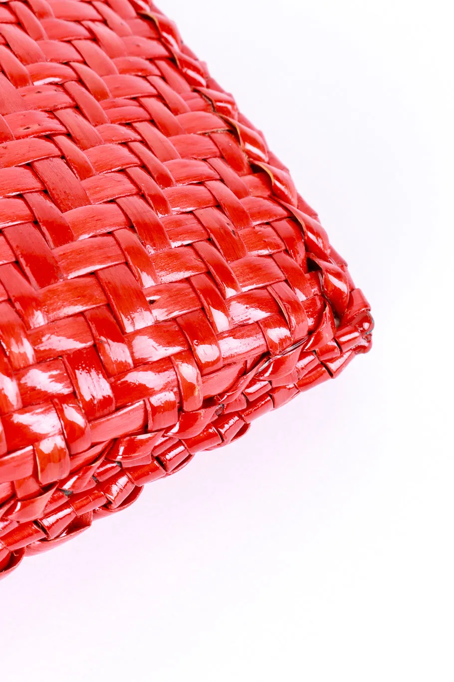 Candy Apple Wicker Clutch