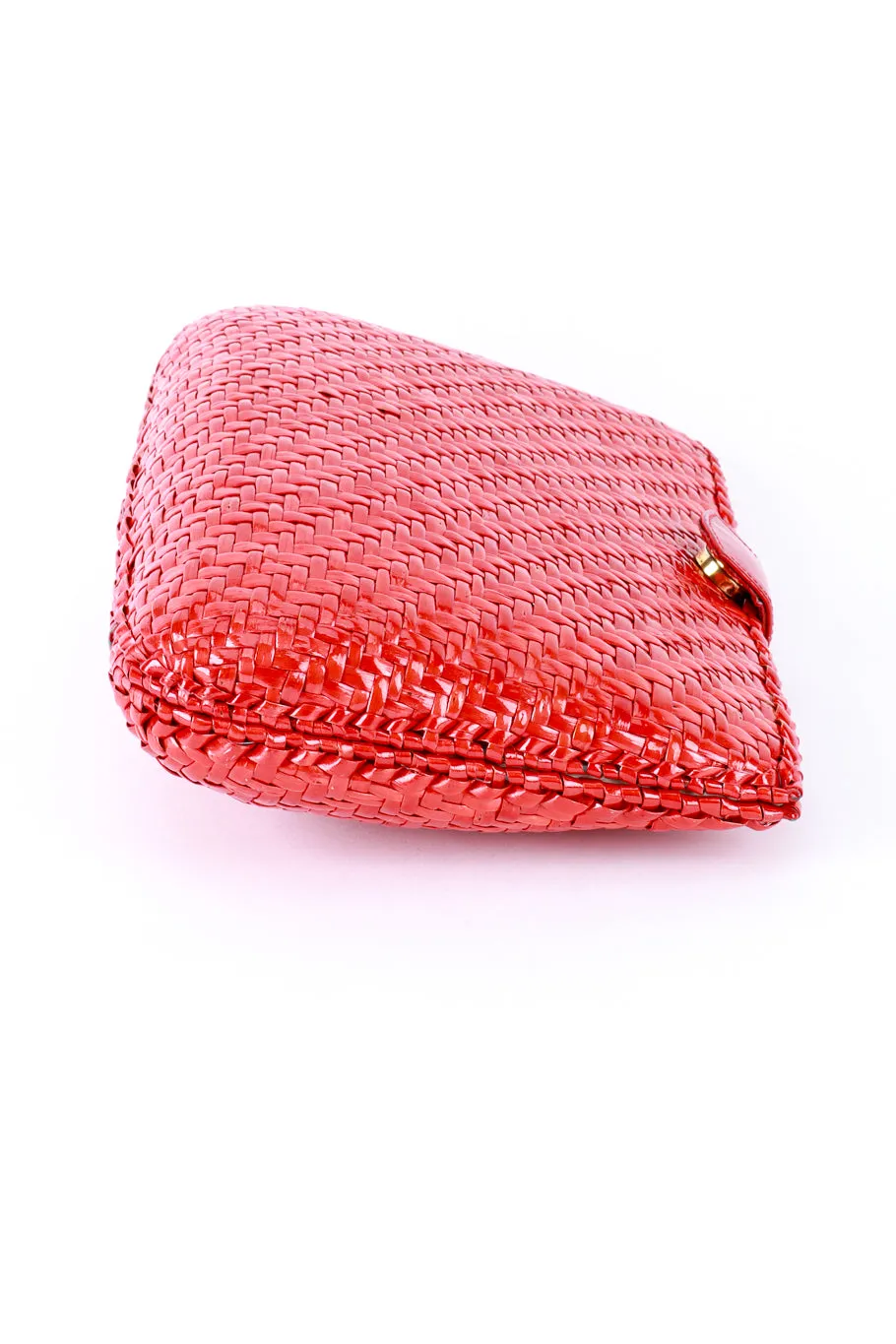 Candy Apple Wicker Clutch