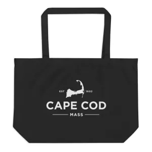 Cape Cod Large Black Tote Bag