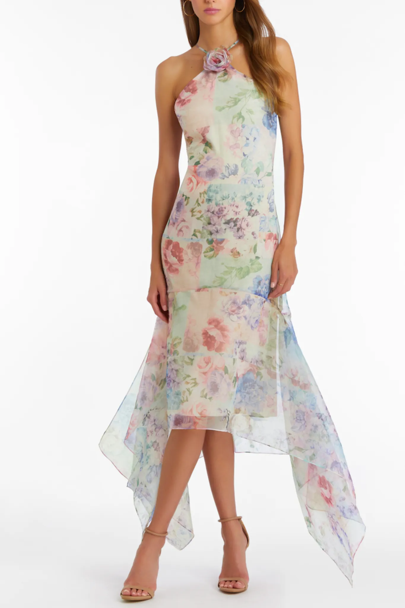 Carly Floral Midi Dress by Amanda Uprichard - RENTAL