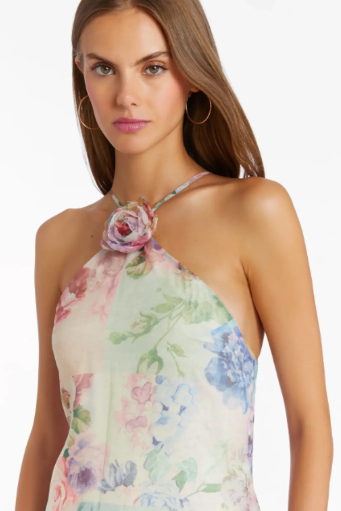 Carly Floral Midi Dress by Amanda Uprichard - RENTAL