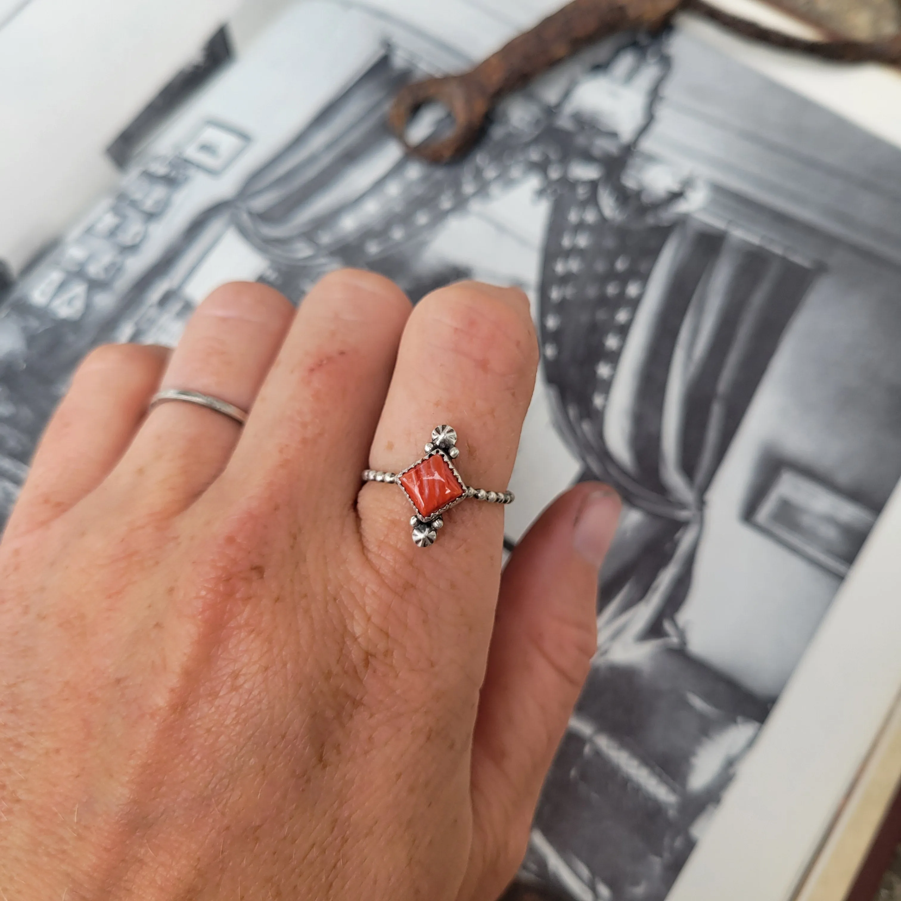 Cayenne Diamond Ring - sz 7.5