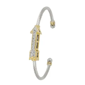 Celebration Petite Pavé Arrow of Love Wire Cuff Bracelet