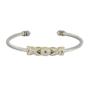 Celebration Petite Pavé Hugs and Kisses Cuff Bracelet