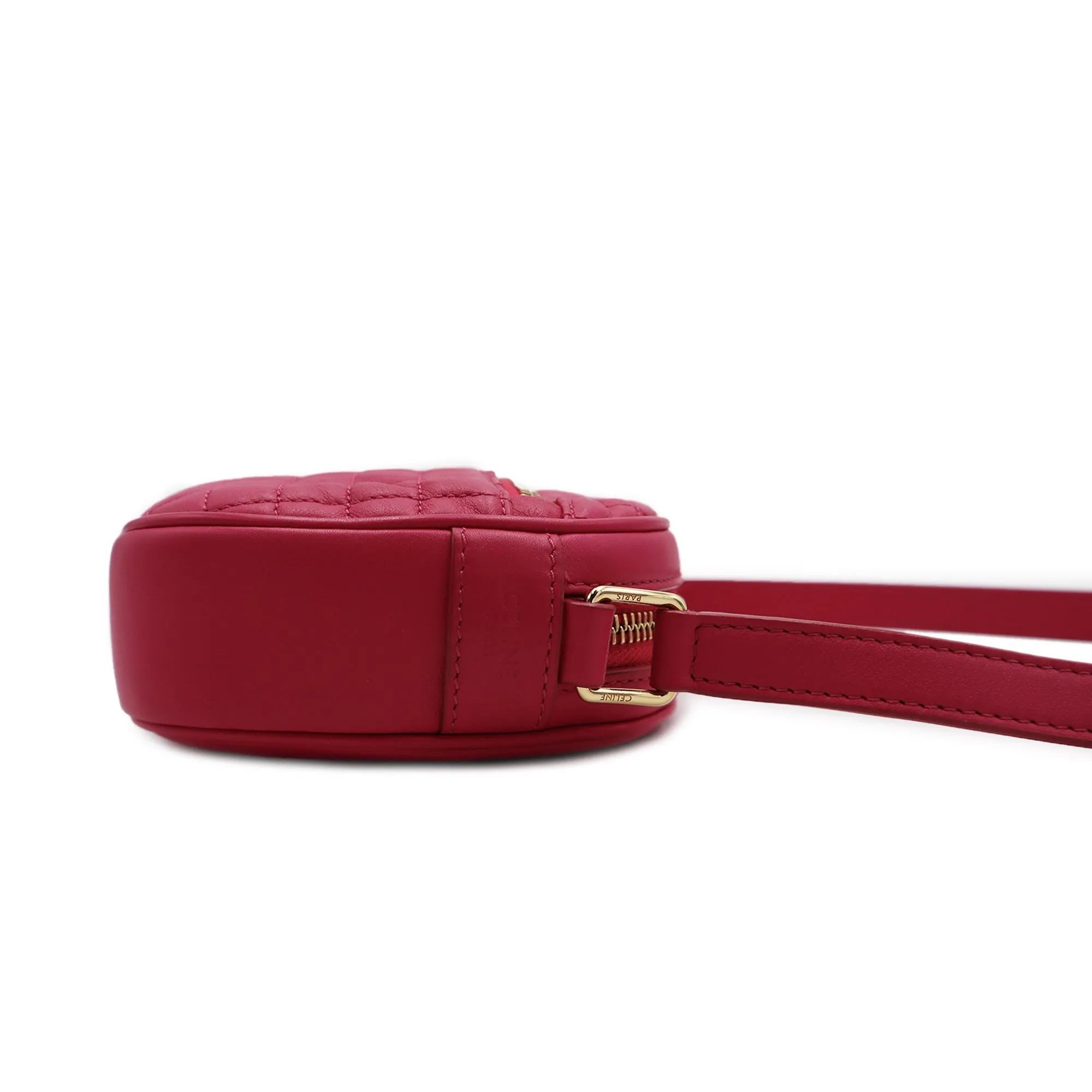 Celine Quilted Calfskin Small C Charm Shoulder Bag