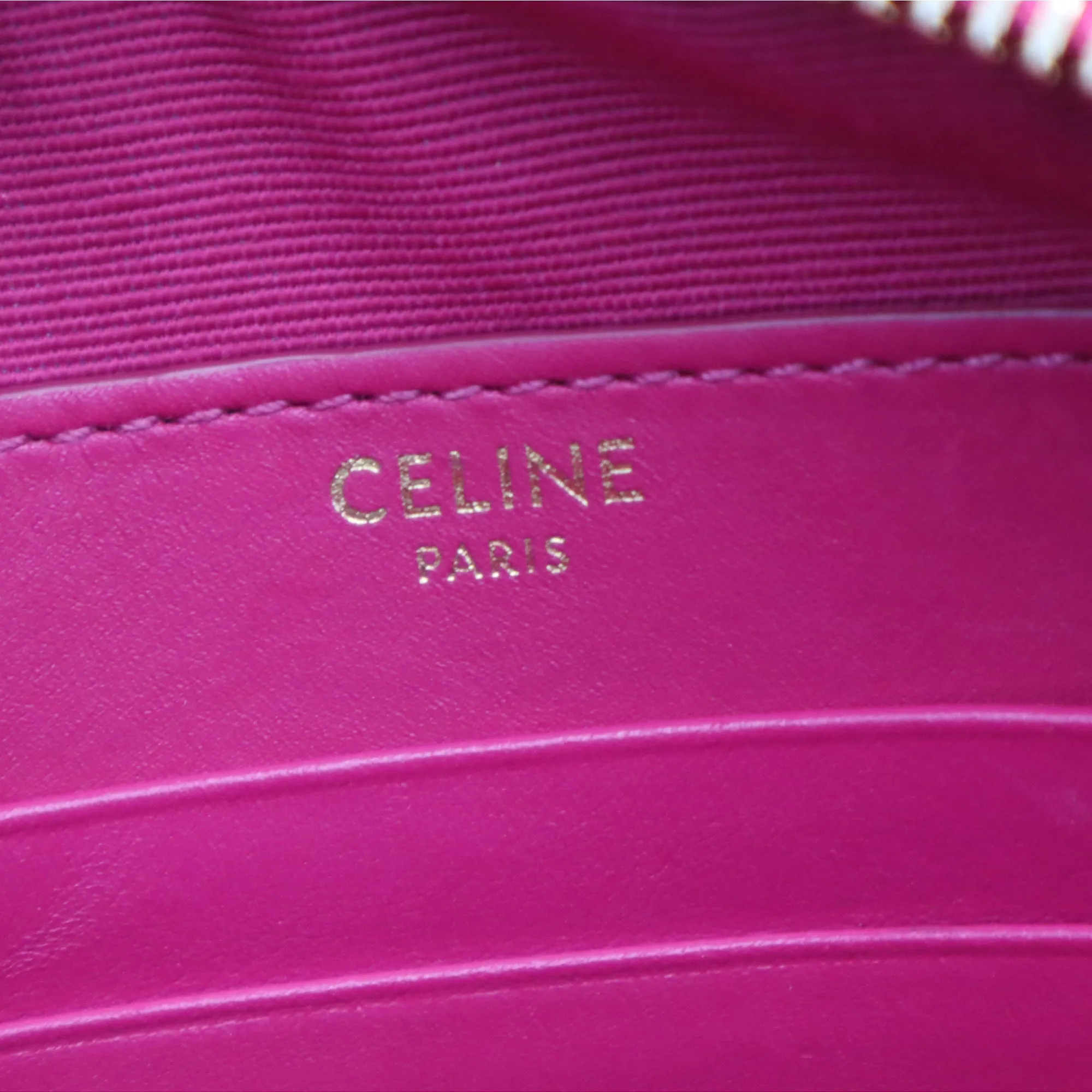 Celine Quilted Calfskin Small C Charm Shoulder Bag