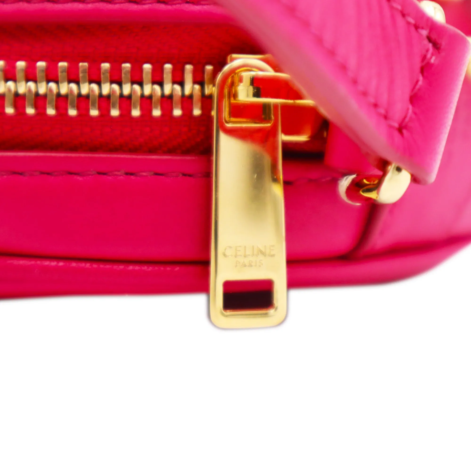 Celine Quilted Calfskin Small C Charm Shoulder Bag