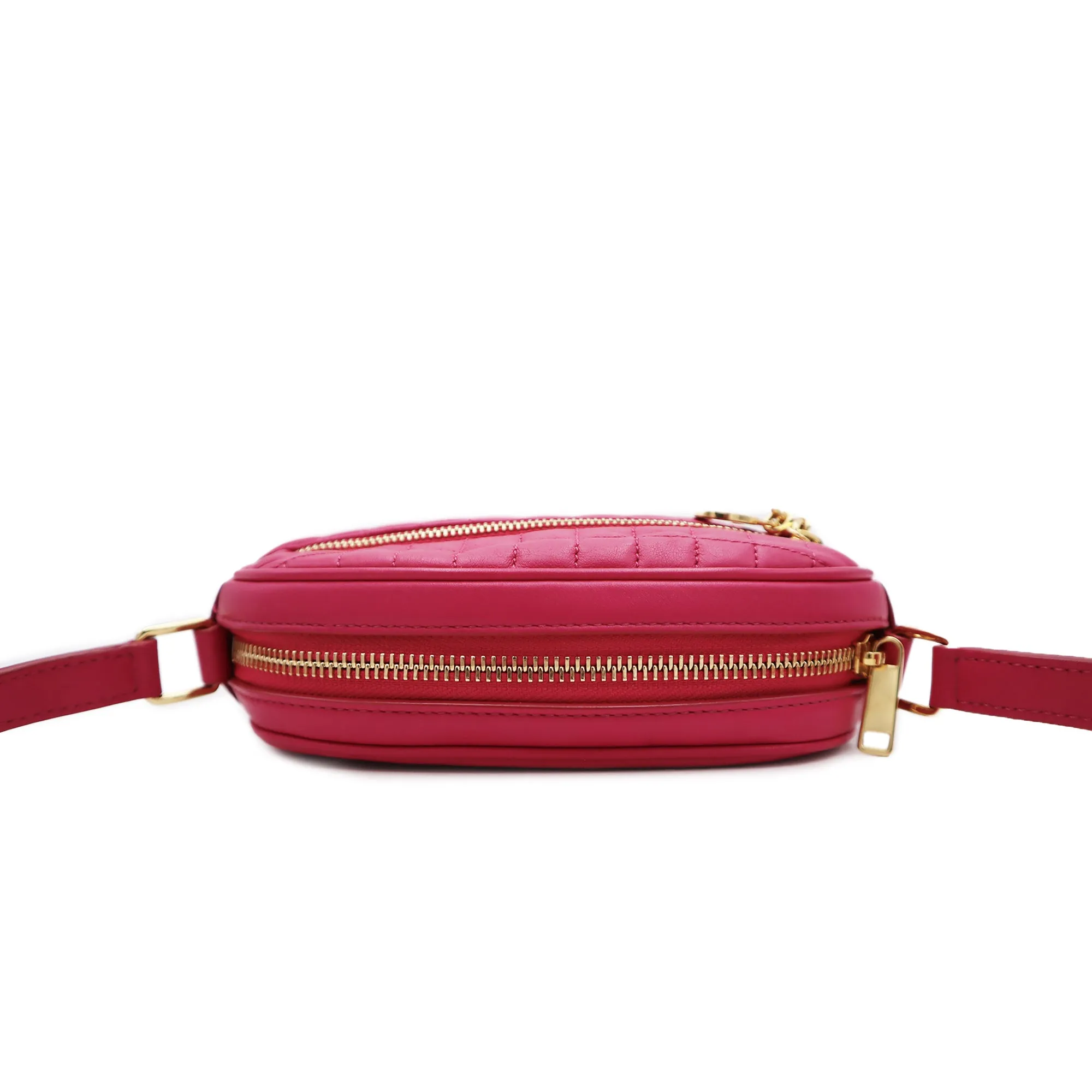 Celine Quilted Calfskin Small C Charm Shoulder Bag