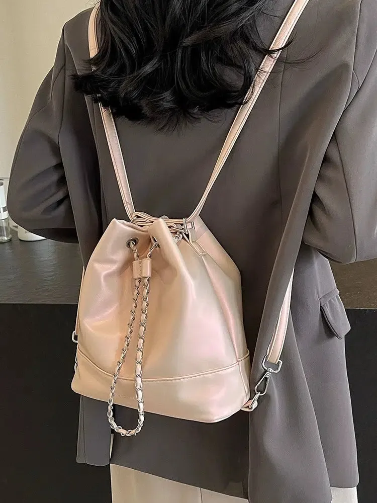 Chain Drawstring Shoulder Bag