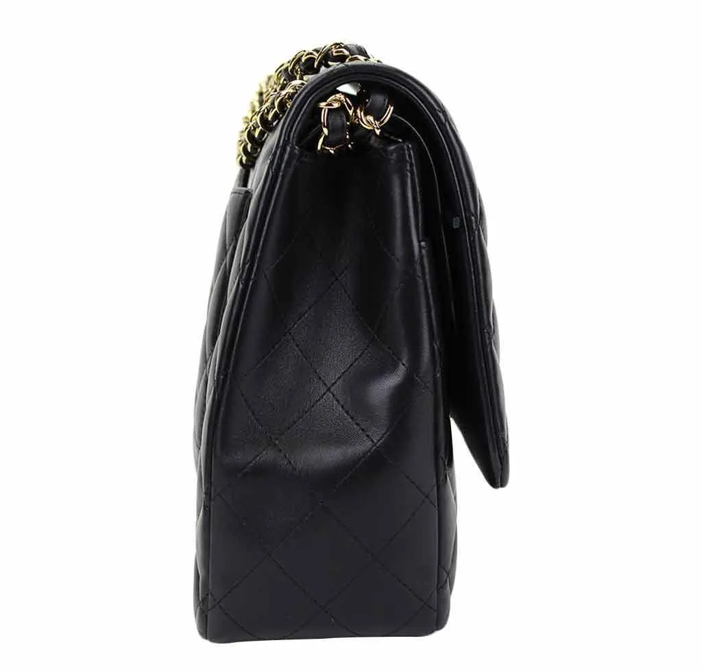 Chanel Maxi Double Flap Shoulder Bag Black