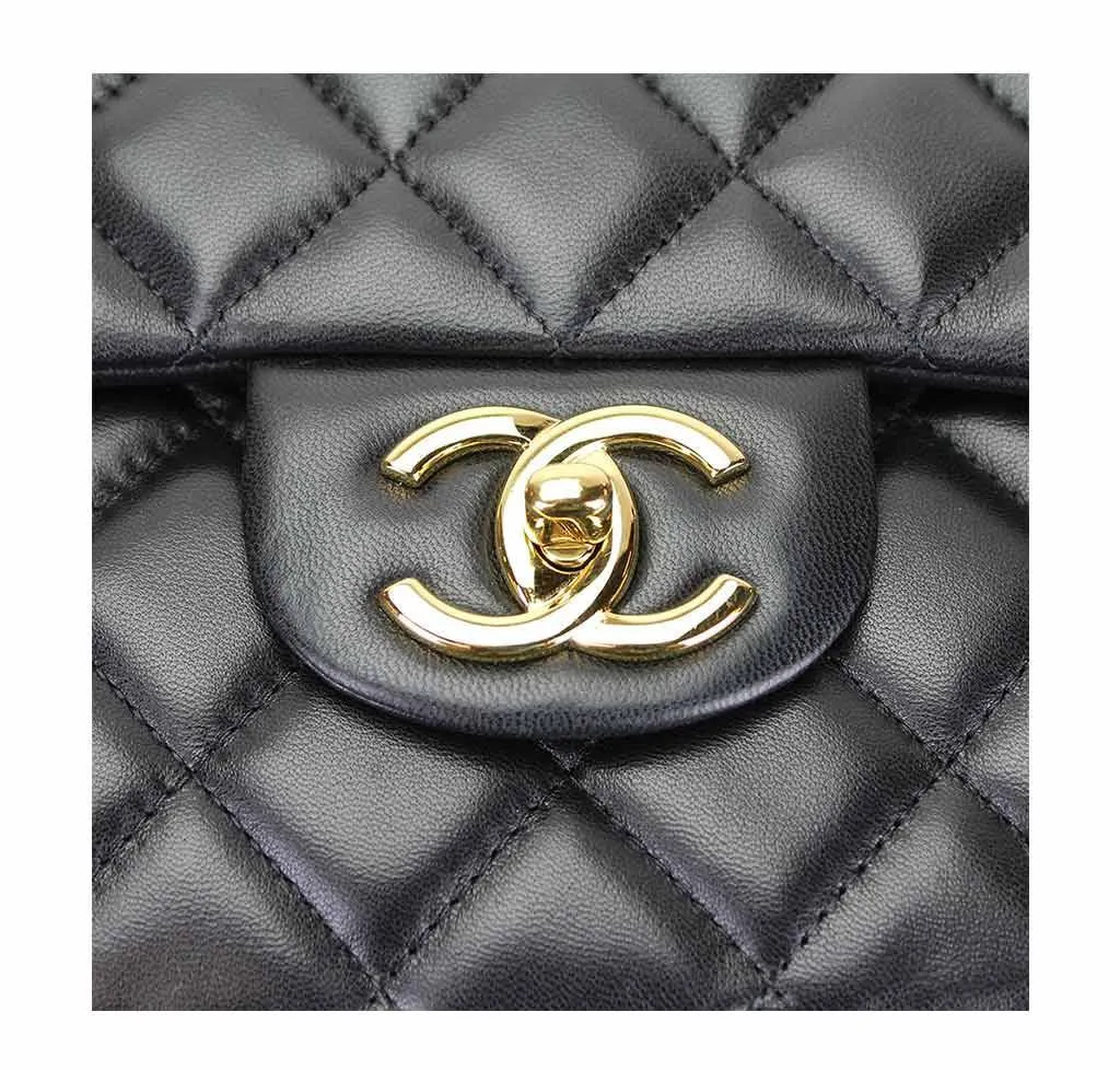 Chanel Maxi Double Flap Shoulder Bag Black