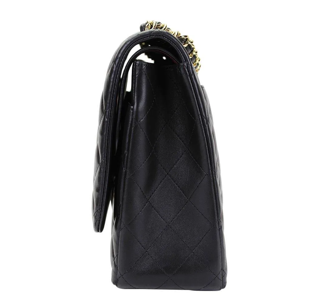 Chanel Maxi Double Flap Shoulder Bag Black