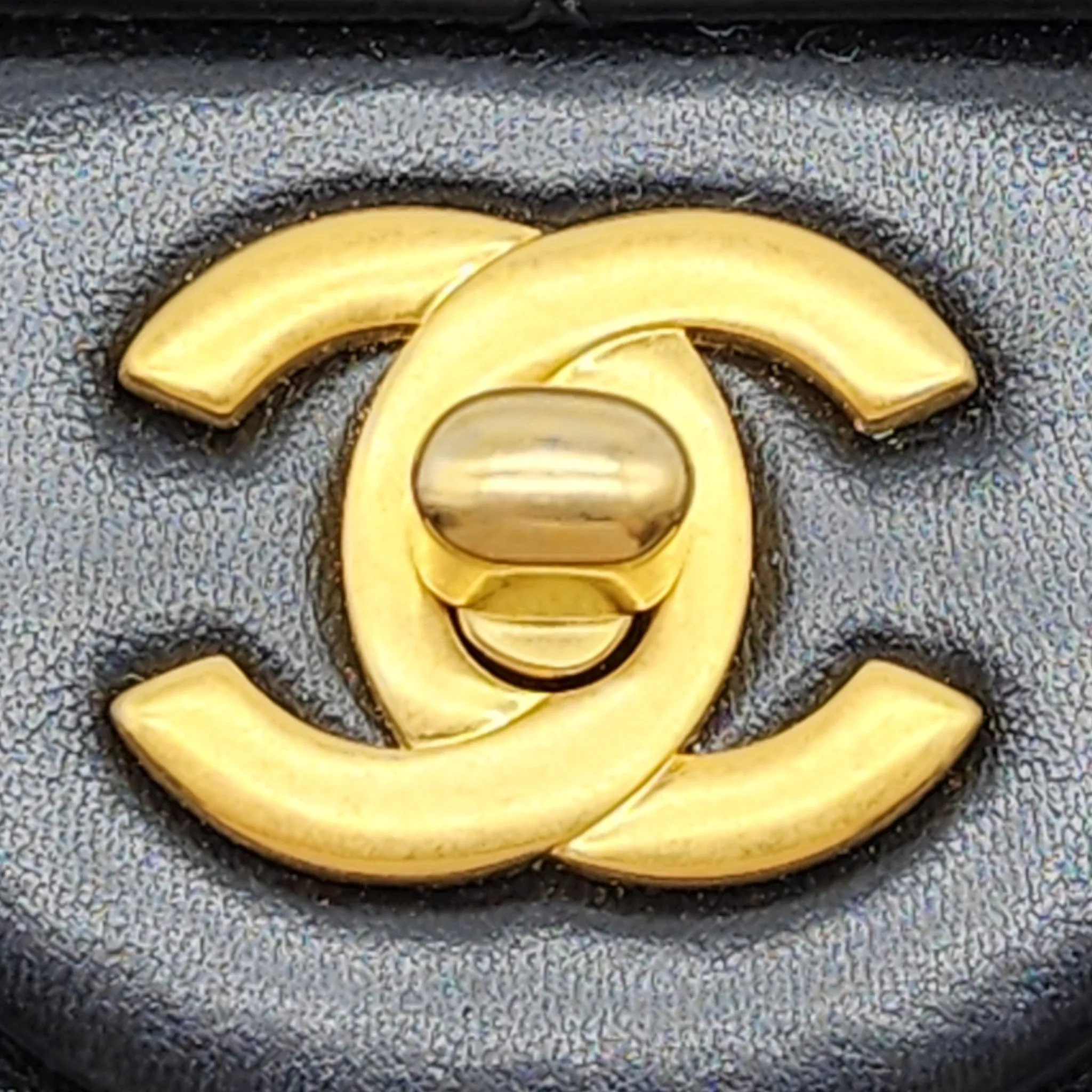 Chanel Quilted Lambskin Leather Pearl Crush Mini Flap Bag in Black