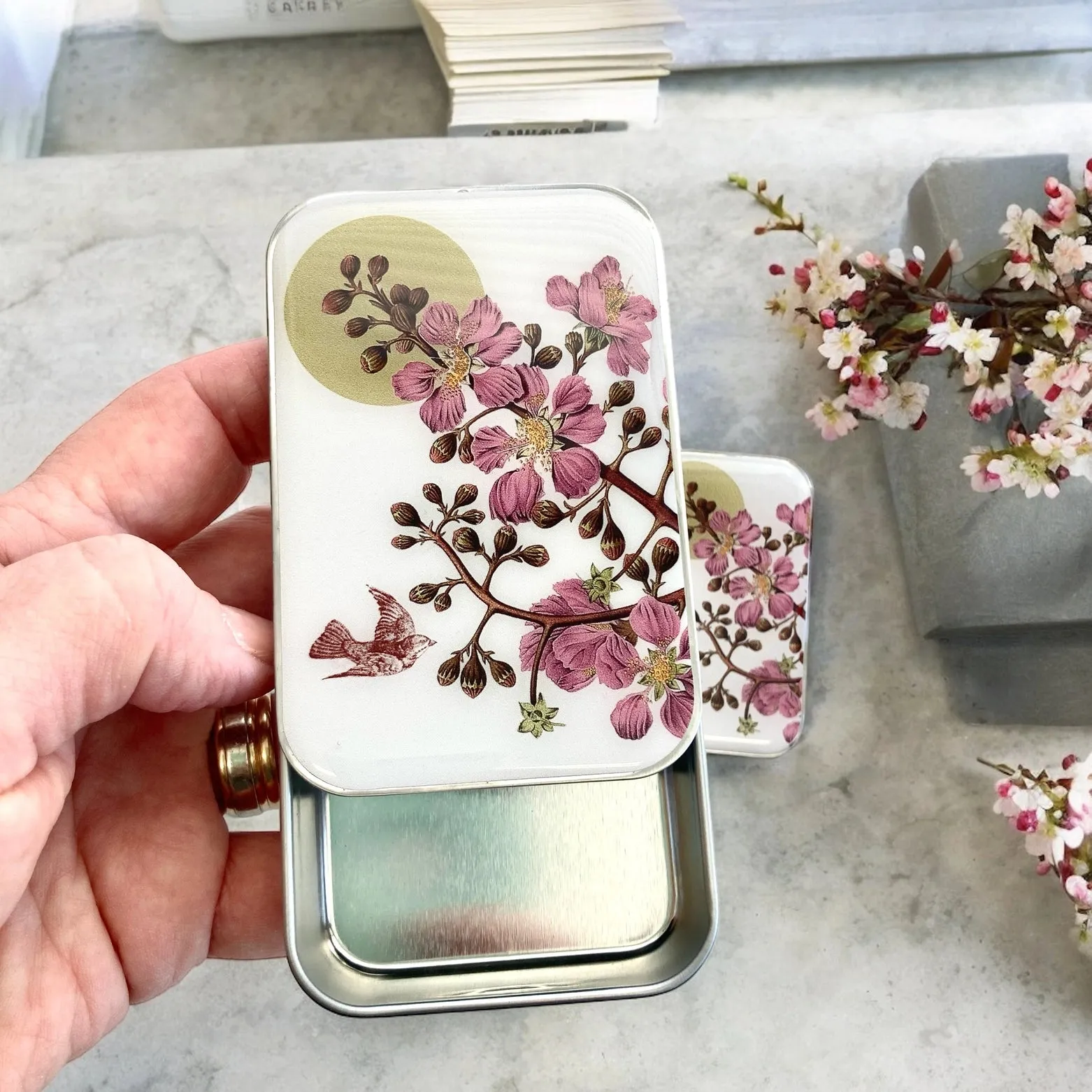 Cherry Blossam Tin