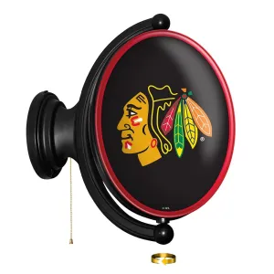 Chicago Blackhawks: Original Oval Rotating Lighted Wall Sign