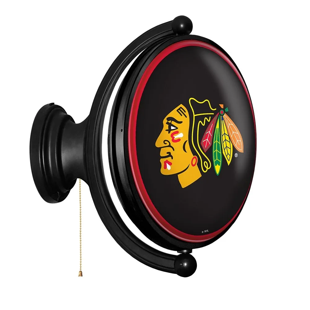 Chicago Blackhawks: Original Oval Rotating Lighted Wall Sign