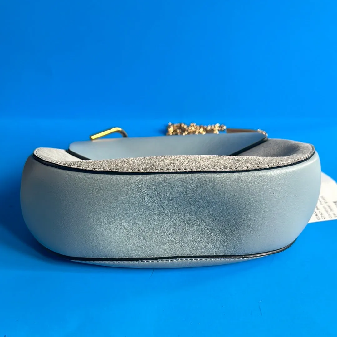 Chloe Chain Shoulder Drew Blue Flap Bag