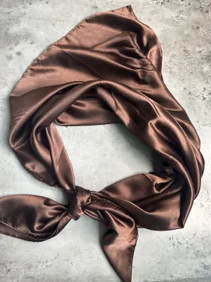 Cinnamon Brown Silk Wild Rag