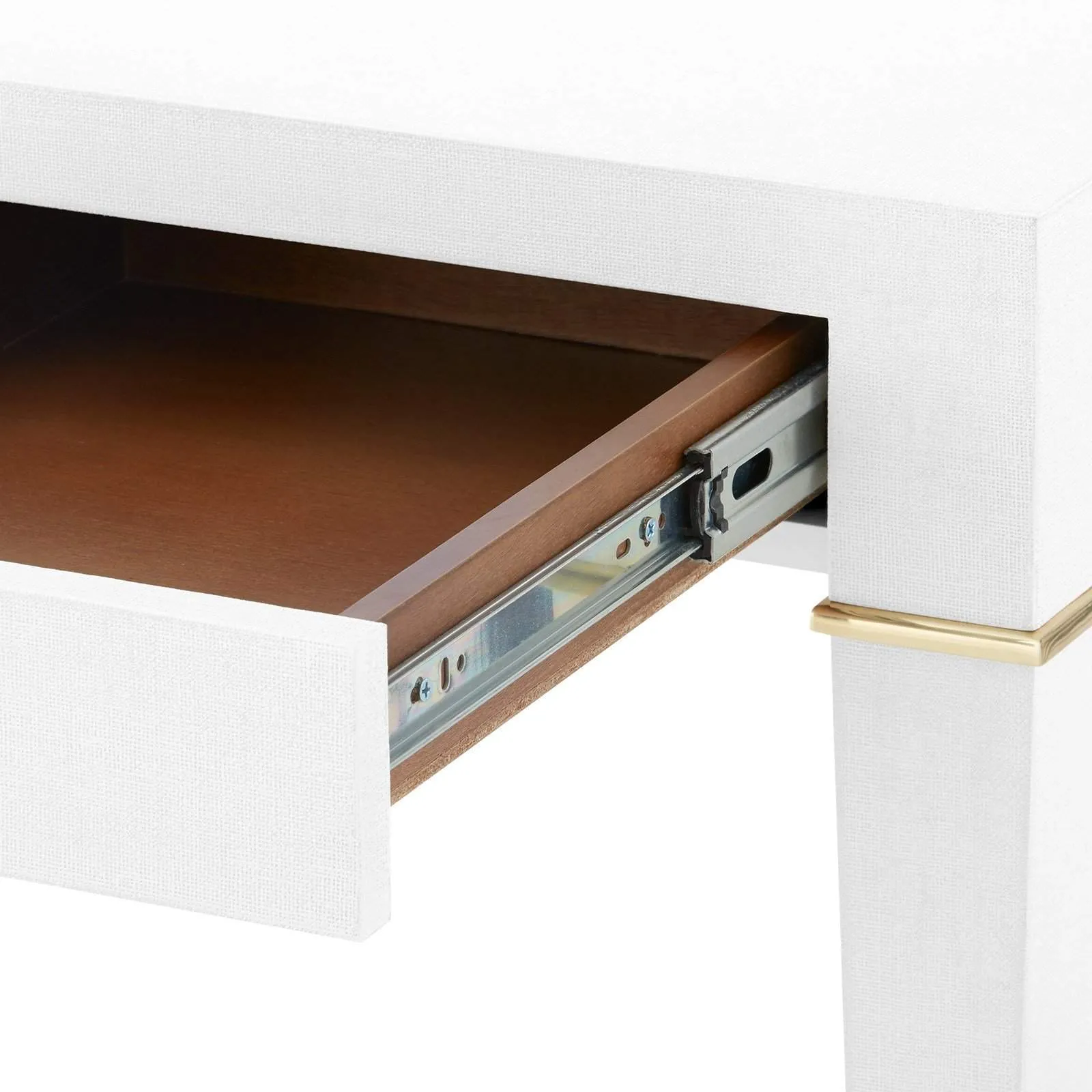 Claudette Desk / Cream, Brass