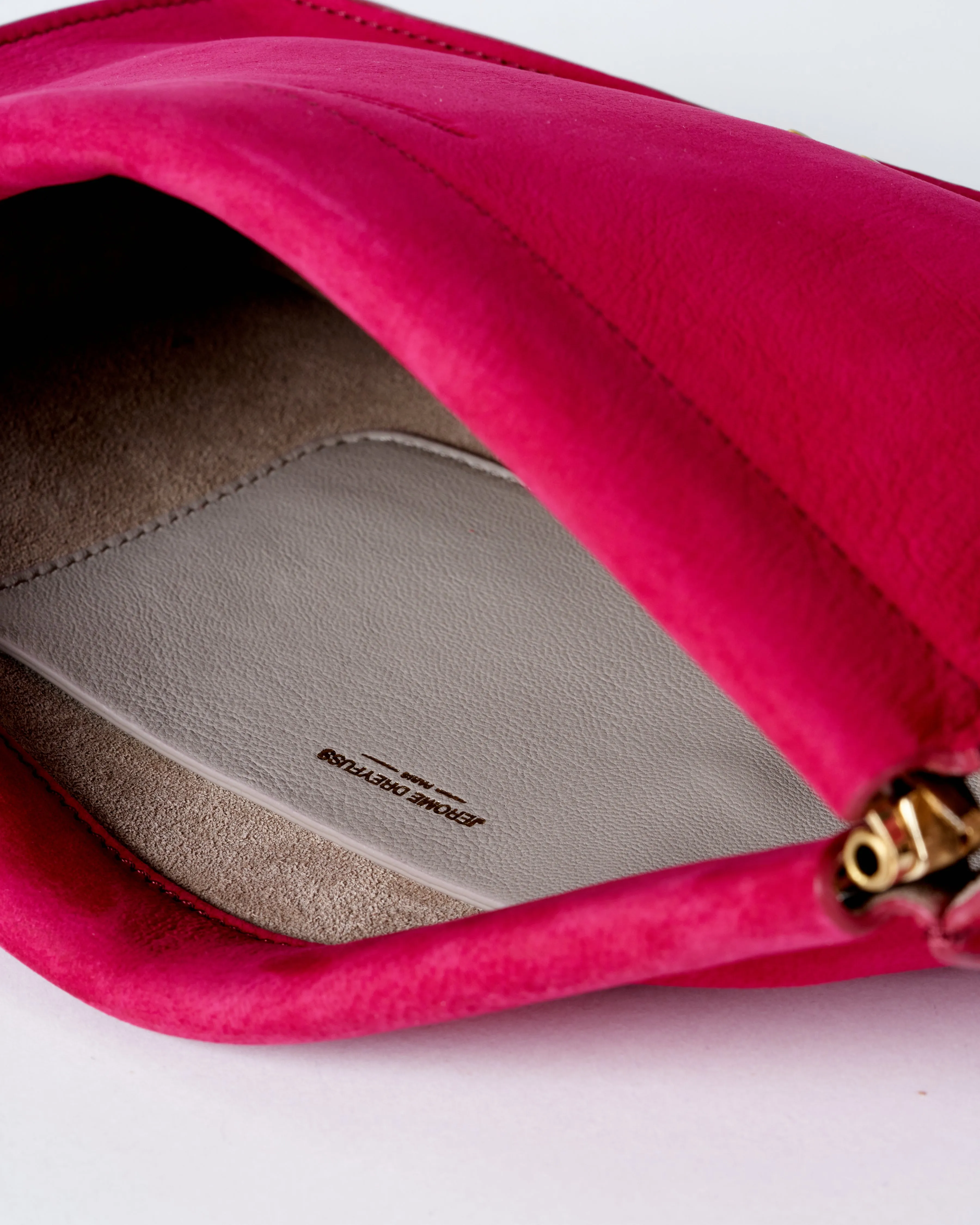 clic clac clutch l - nubuck fuxia
