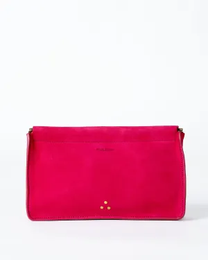 clic clac clutch l - nubuck fuxia
