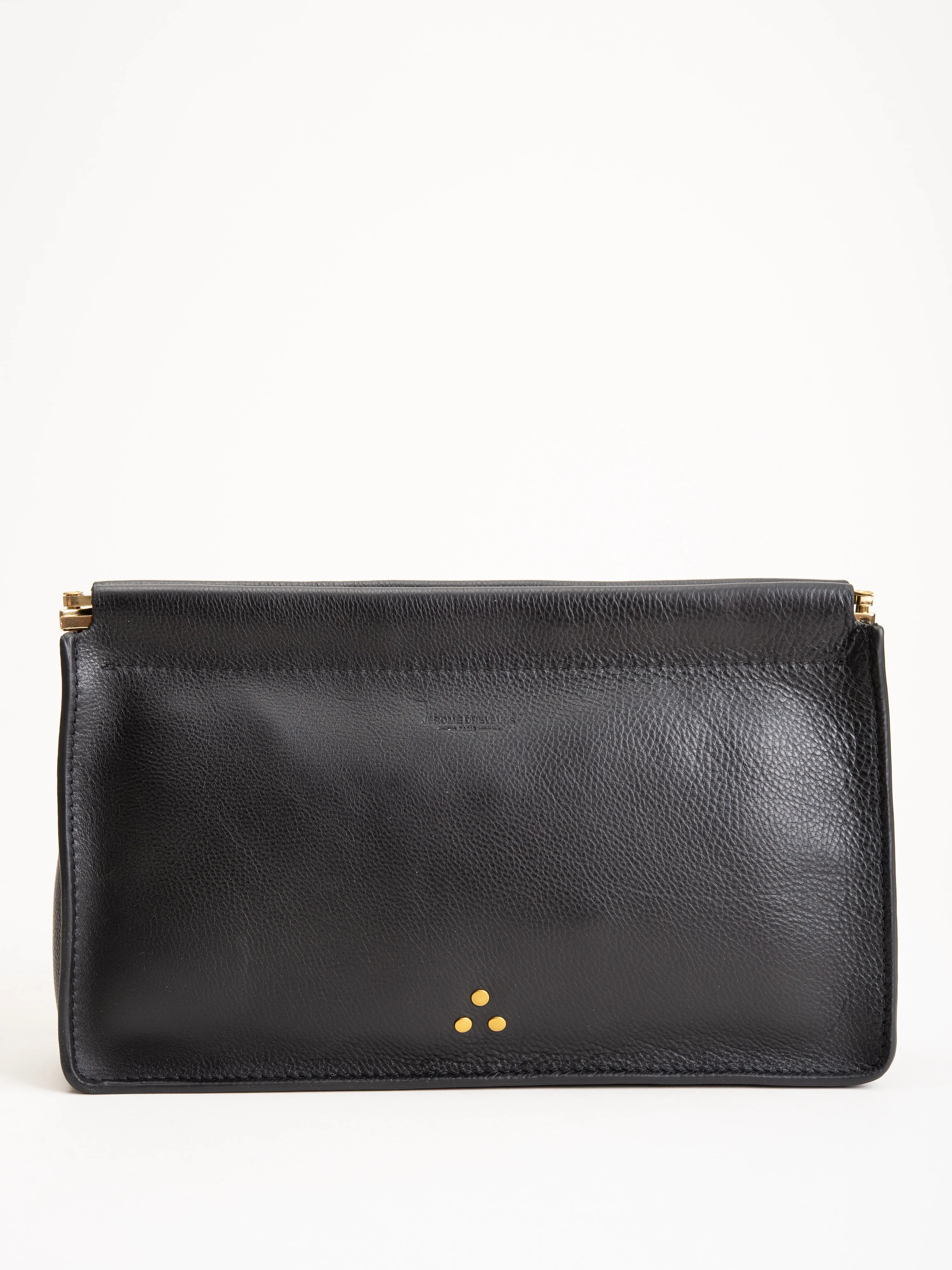 clic clac clutch - noir brass